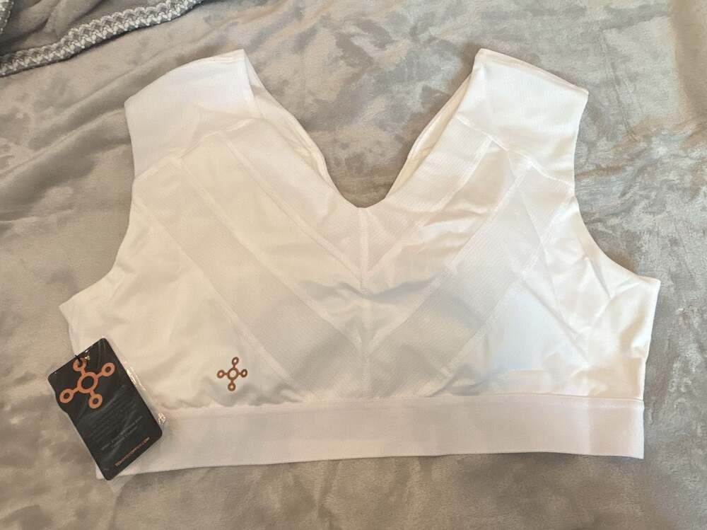 Tommie Copper Bra with Shoulder Support White 3XL